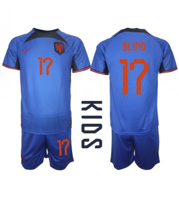 Holland Daley Blind #17 Replika Babytøj Udebanesæt Børn VM 2022 Kortærmet (+ Korte bukser)